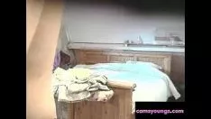 تشغيل تمت معالجة كاميرا الكمبيوتر المحمول، وإصدار تسجيل فيديو إباحي غير احترافي رباعي الأبعاد